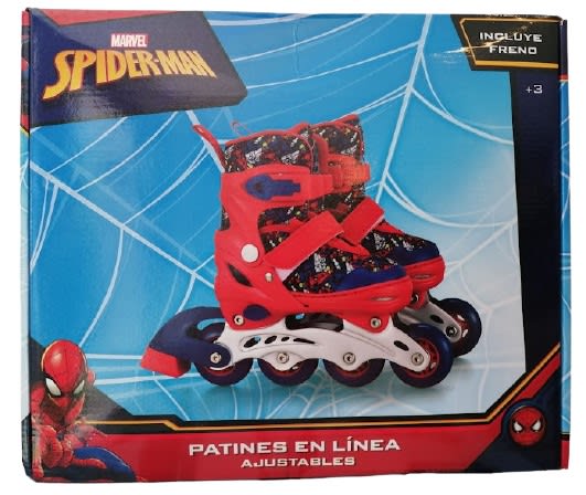 PATIN AJUSTABLE27-30 Y 31-34 EN LINEA 4 RUEDAS SPIDERMAN JG2115931