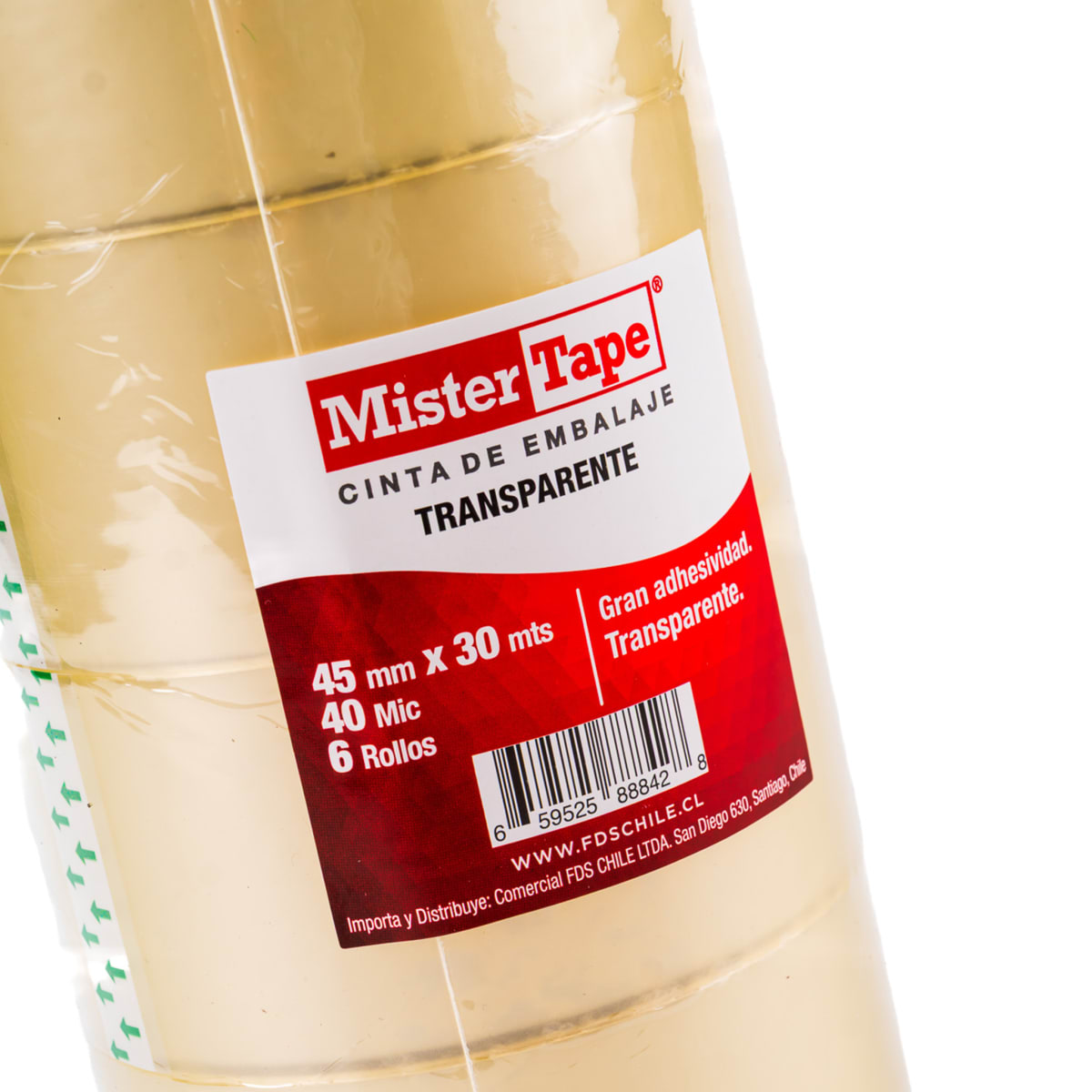 HUINCHA EMBALAJE 30 MTS TRANSPARENTE 4.4 CM USA TAPE 15001373