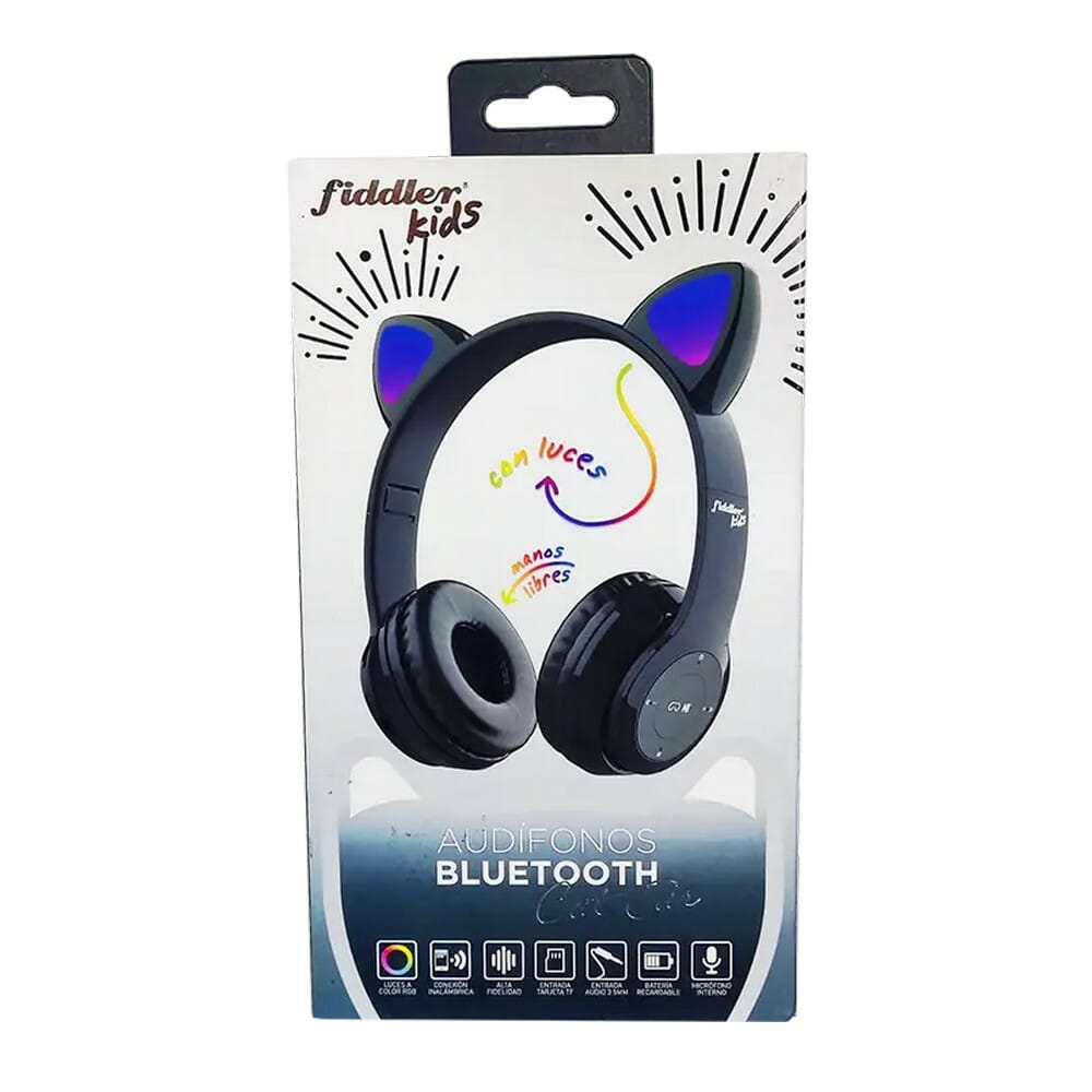 AUDIFONO FIDDLER KIDS BLUETOOTH CON MICROFONO NEGRO 1165462