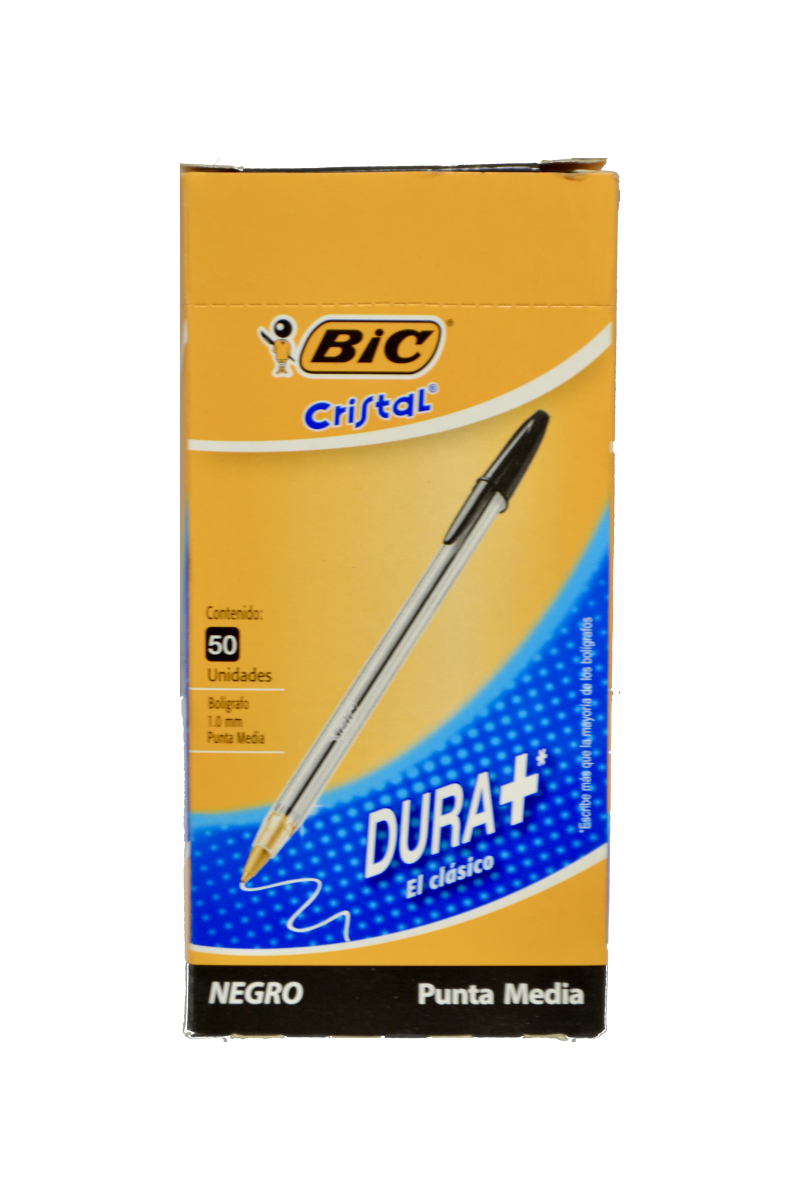 LAPIZ PASTA BIC NEGRO CRISTAL2