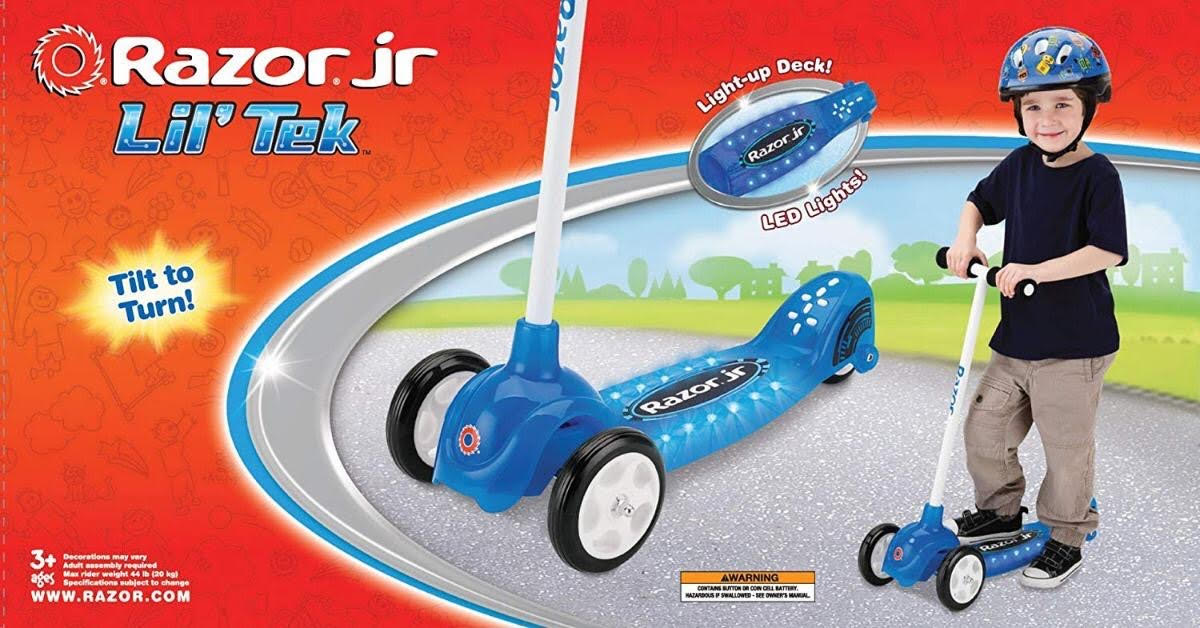 SCOOTER 3 RUEDAS AZUL C/LUZ RAZOR6
