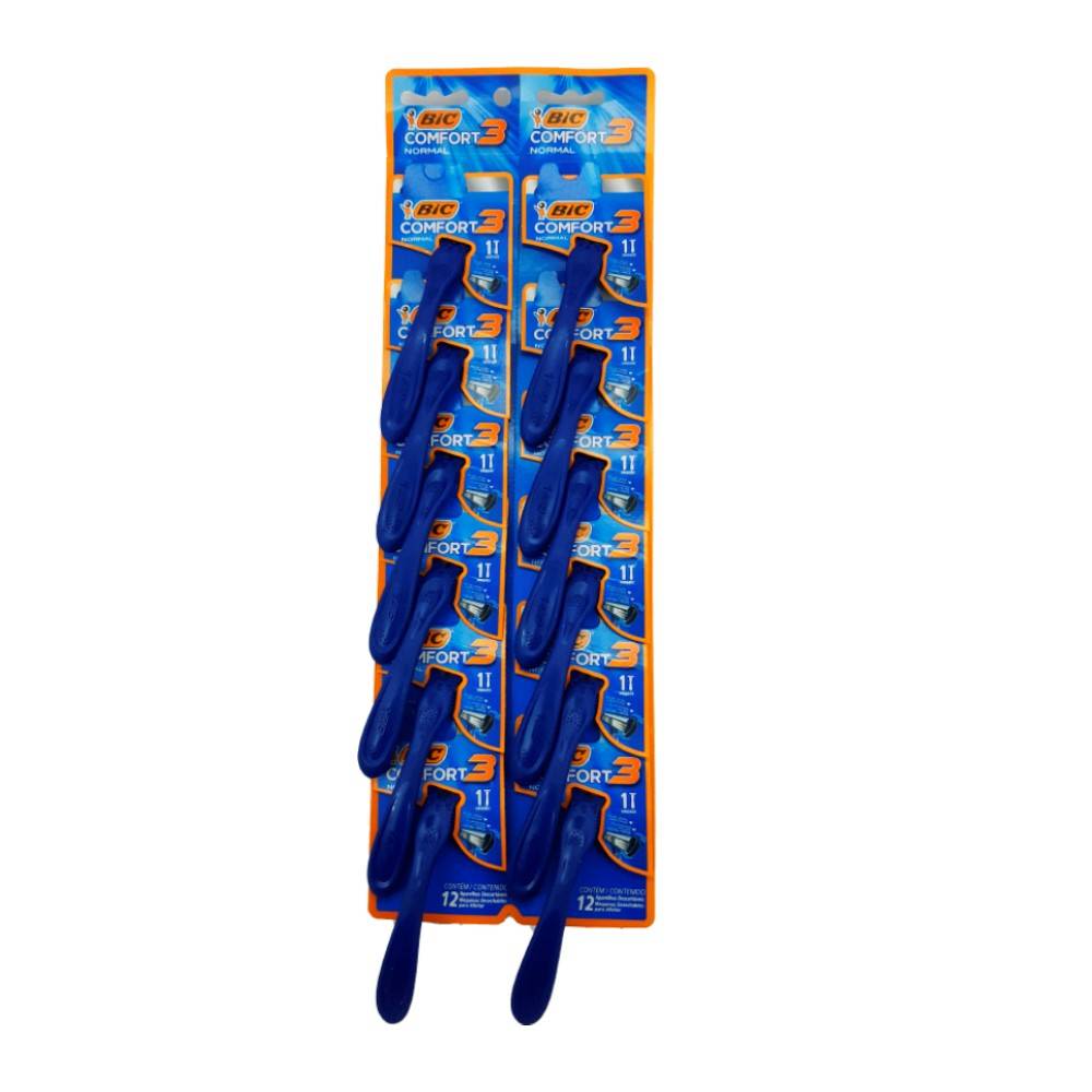 MAQUINA AFEITAR COMFORT 3 AZUL DISPLEY 12 UNID. 0