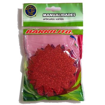 ESTRELLA GOMA EVA GLITTER 9,6 MM 10 PCS 1