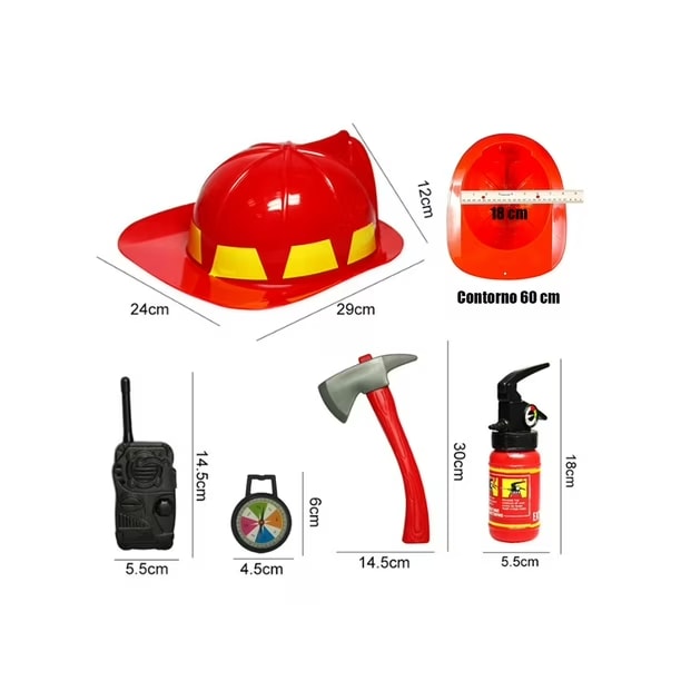 CASCO DE NIÑO BOMBERO HEROES FIRE FIGHTER  AJUSTABLE 1102182