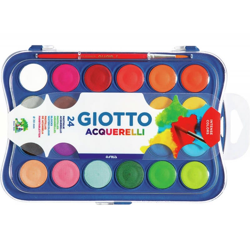 ACUARELA 24 COLORES GIOTTO + PINCEL ACQUERELLE 30MM 3524001