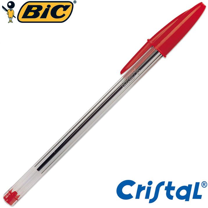 LAPIZ PASTA BIC ROJO CRISTAL 0