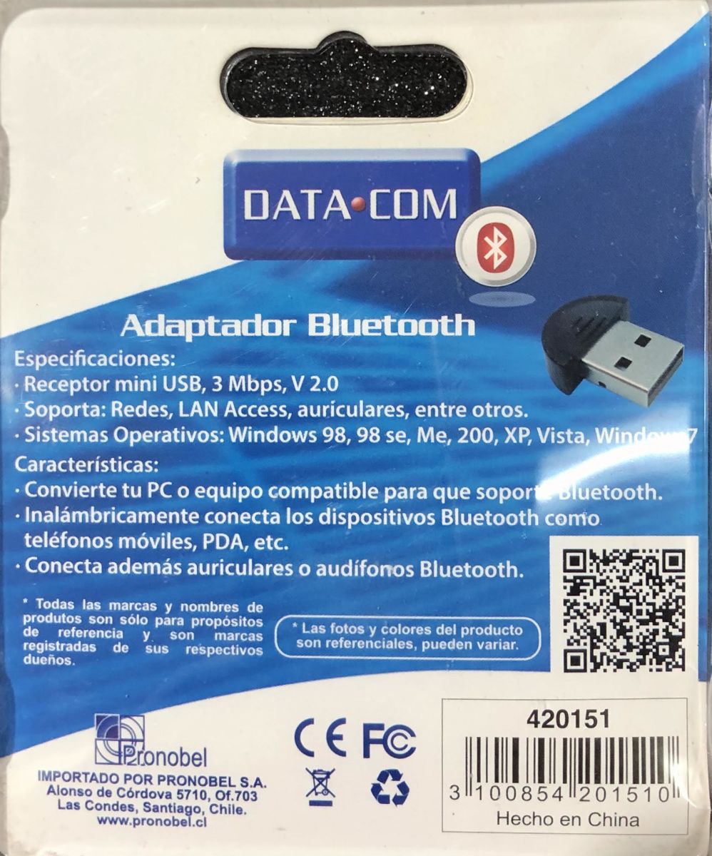 BLUETOOTH ADAPTADOR MINI 2.0 DATA COM2