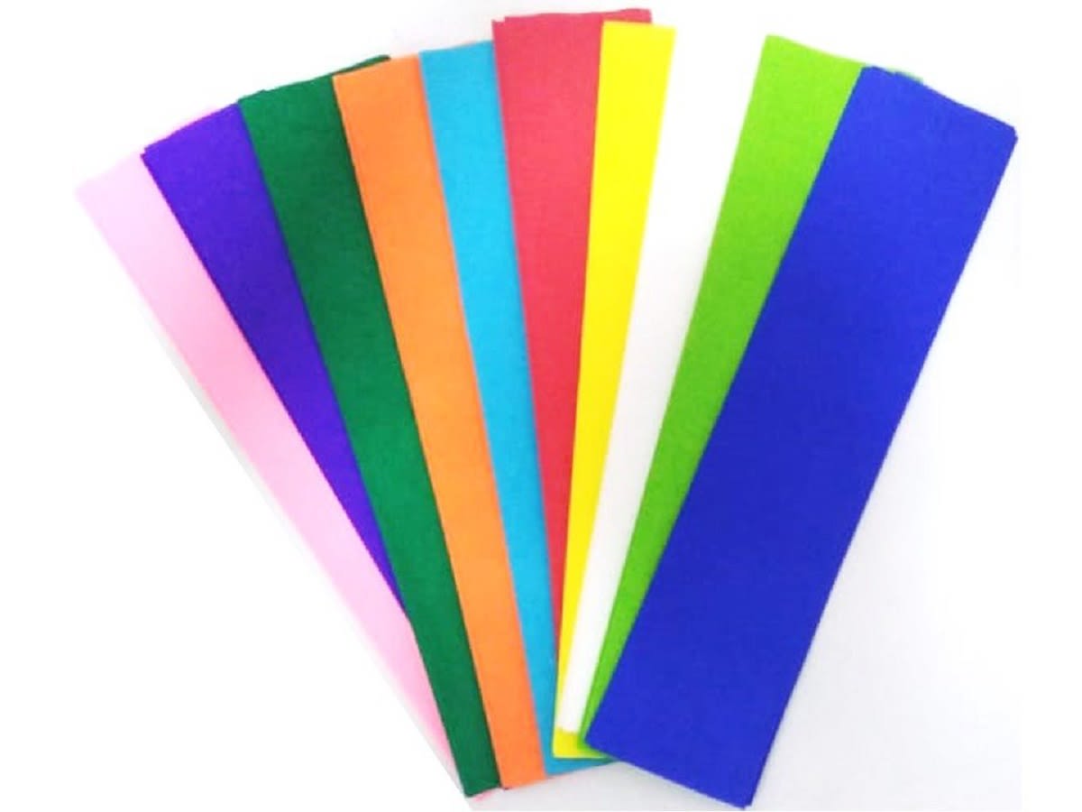 PACK 10 PAPEL CREPE 50 X 200 CM UNIDAD SURTIDO COLORES YUAN3