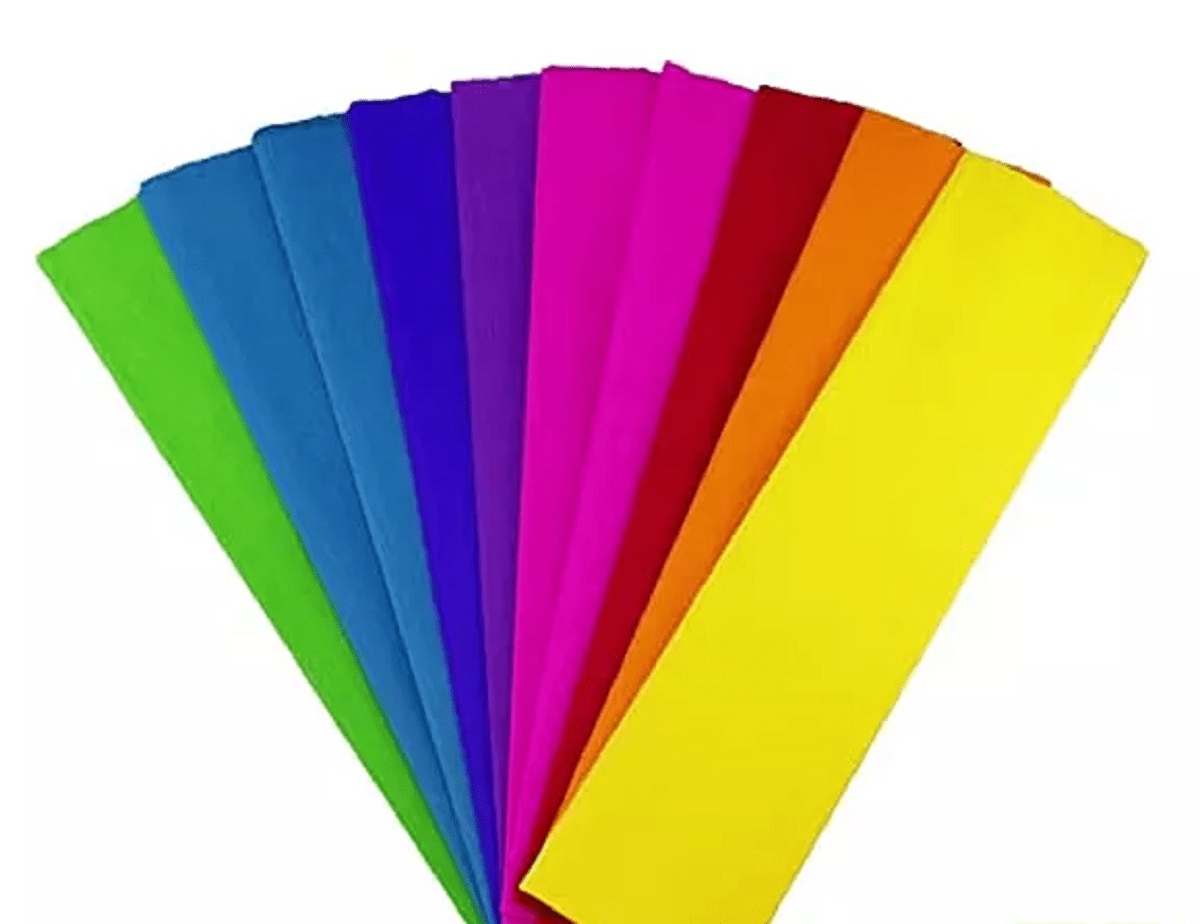 PACK 10 PAPEL CREPE 50 X 200 CM UNIDAD SURTIDO COLORES YUAN2