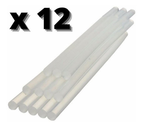 12 SILICONA EN BARRA DELGADA 7MM. TRANSPARENTE 73586