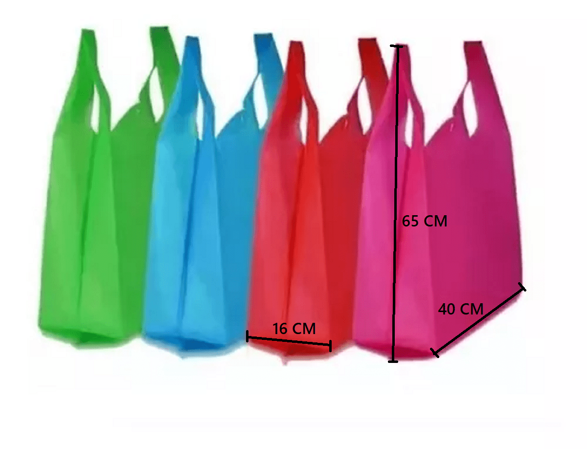 BOLSA TNT X 12 UNID. 65X40X16 REUTILIZABLE GRANDE  302 0