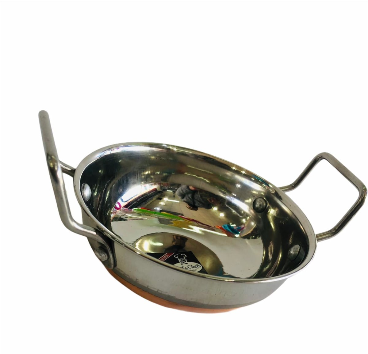 SARTEN ACERO C/BASE DE COBRE 15 CMS DIAMETRO  1