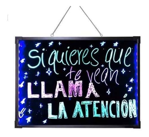 PIZARRA LED 60x80 CM CAMBIA DE COLOR C/CORRIENTE 1