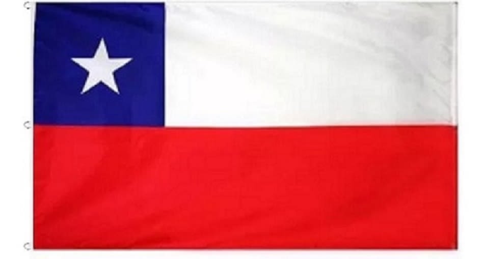 10 BANDERA CHILENA BORDADA 60x90 CM 3 ARGOLLAS ACERO 3