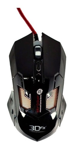 MOUSE GAMER C/CABLE PROFESIONAL 6 BOTONES C/LUZ 3D FX STRICHER 4000PI2