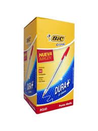 LAPIZ PASTA BIC ROJO CRISTAL2