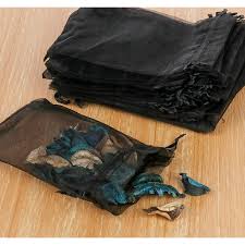 BOLSA ORGANZA (JOYAS) NEGRA 10X15 CM 5 PCS ME069-32