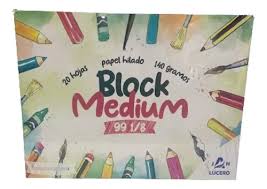 BLOCK DIBUJO MEDIUM 99 1/8 LUCERO 231063 20 HJS.2