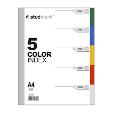 SEPARADOR CARTA PLASTICO 5 DIVISIONES ST-01721 STUDMARK 802182