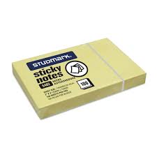 NOTAS ADHESIVAS 75X75 AMARILLO 100 HJ.STUDMARK ST-05403 800462