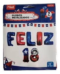 GLOBOD FELIZ 18 METALIZADO 40 CM 420124 0