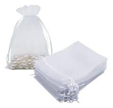 BOLSA ORGANZA (JOYAS) BLANCA 10X15 CM 5 PCS ME069-22