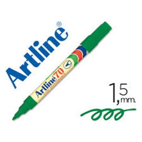 12 PLUMON PERMANENTE ARTLINE 70 VERDE PUNTA REDONDA 8013341