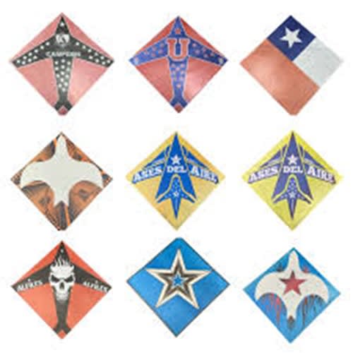 BOLSA DE 10 VOLANTINES 40X40 DE PAPEL ESTAMPADO SURTIDO listos2