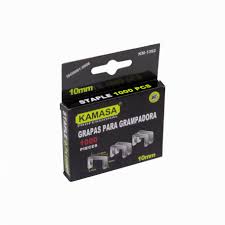 CORCHETES GRAPAS PARA GRAPADORAS 1000 PZAS 10MM KAMASA KM13922
