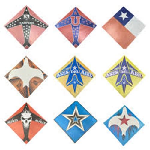 BOLSA DE 10 VOLANTINES 40X40 DE PAPEL ESTAMPADO SURTIDO listos6