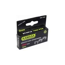 CORCHETES GRAPAS PARA GRAPADORAS 1000 PZAS 6MM KAMASA KM13901