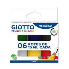 TEMPERA 6 COLORES METALICA 15ML GIOTTO 021000   8691362