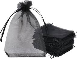 BOLSA ORGANZA (JOYAS) NEGRA 10X15 CM 5 PCS ME069-3 0