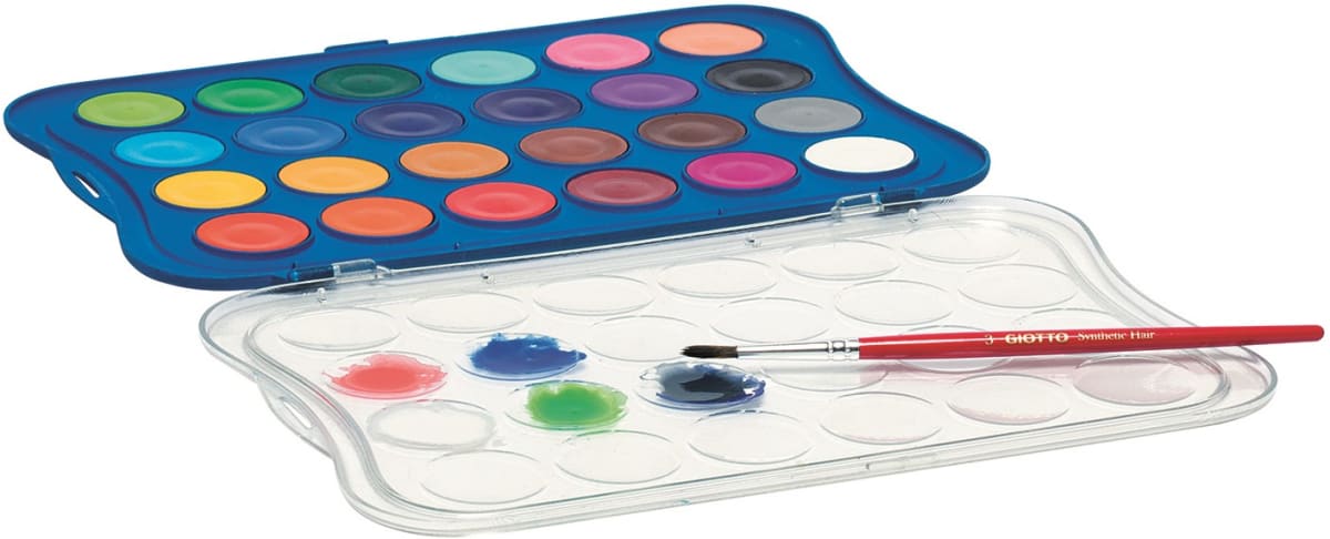 ACUARELA 24 COLORES GIOTTO + PINCEL ACQUERELLE 30MM 352400 1