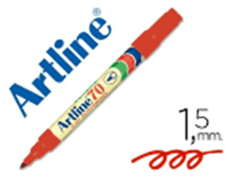 12 PLUMON PERMANENTE ARTLINE 70 ROJO PUNTA REDONDA 8013273