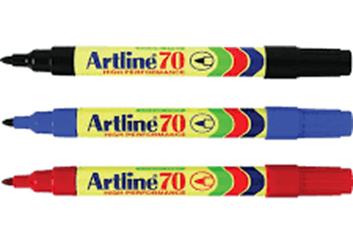 12 PLUMON PERMANENTE ARTLINE 70 ROJO PUNTA REDONDA 8013274