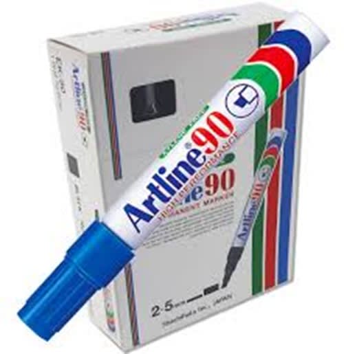 12 PLUMON PERMANENTE ARTLINE 90 AZUL PUNTA BISELADA 8023171