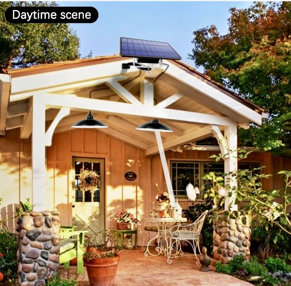 LAMPARA LED SOLAR DOBLE CON PANEL SOLAR CONTROL REMOTO F-2306