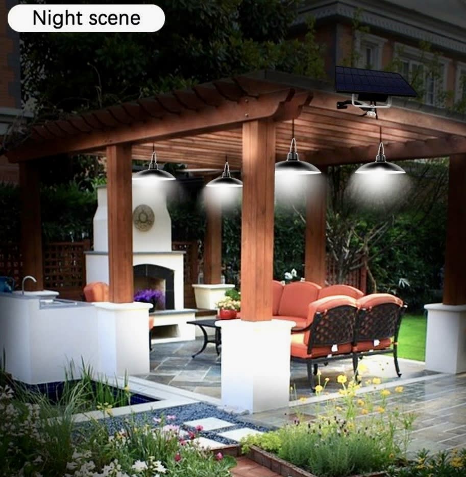 LAMPARA LED SOLAR DOBLE CON PANEL SOLAR CONTROL REMOTO F-2307