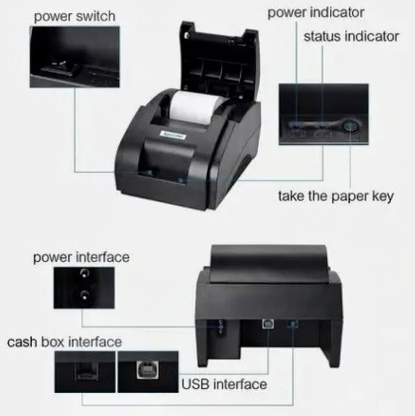 IMPRESORA TERMICA TIKET BOLETA 58 MM JP1710443