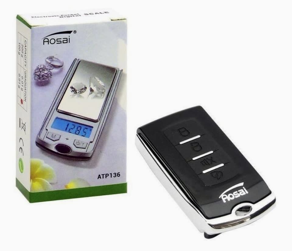 PESA GRAMERA MINI MAX.200 GRS. TIPO LLAVE DE AUTO T1823