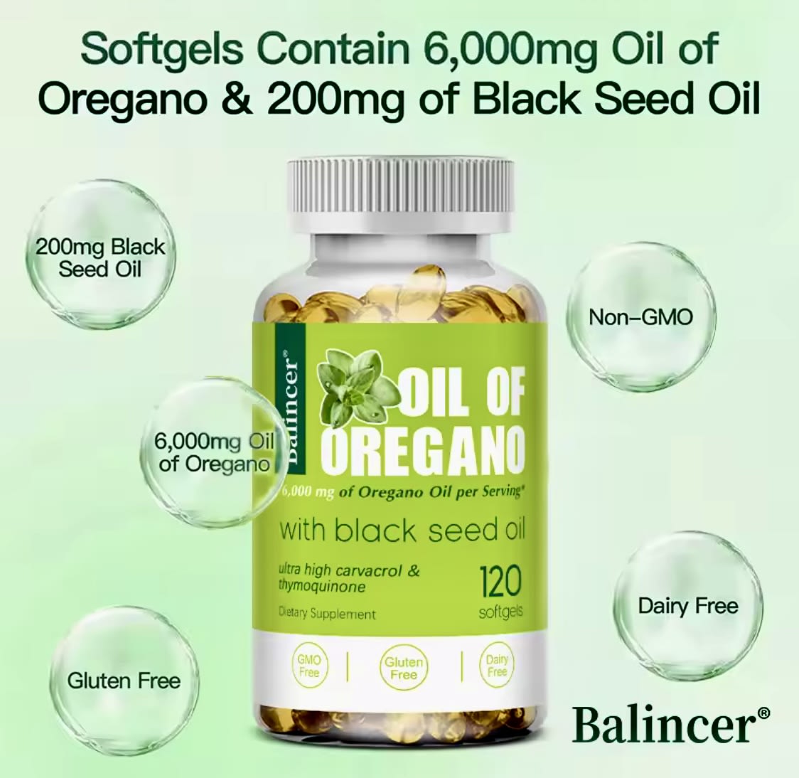 Aceite De Orégano 30 Caps Soft Gel Balincer Oregano Oil2