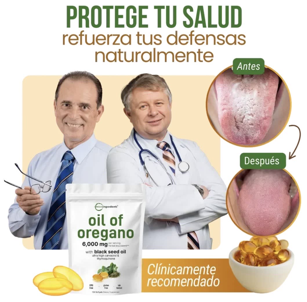 ACEITE DE OREGNO 180 CAPSULAS BLANDAS 6000 Mg OIL CARVACROL2