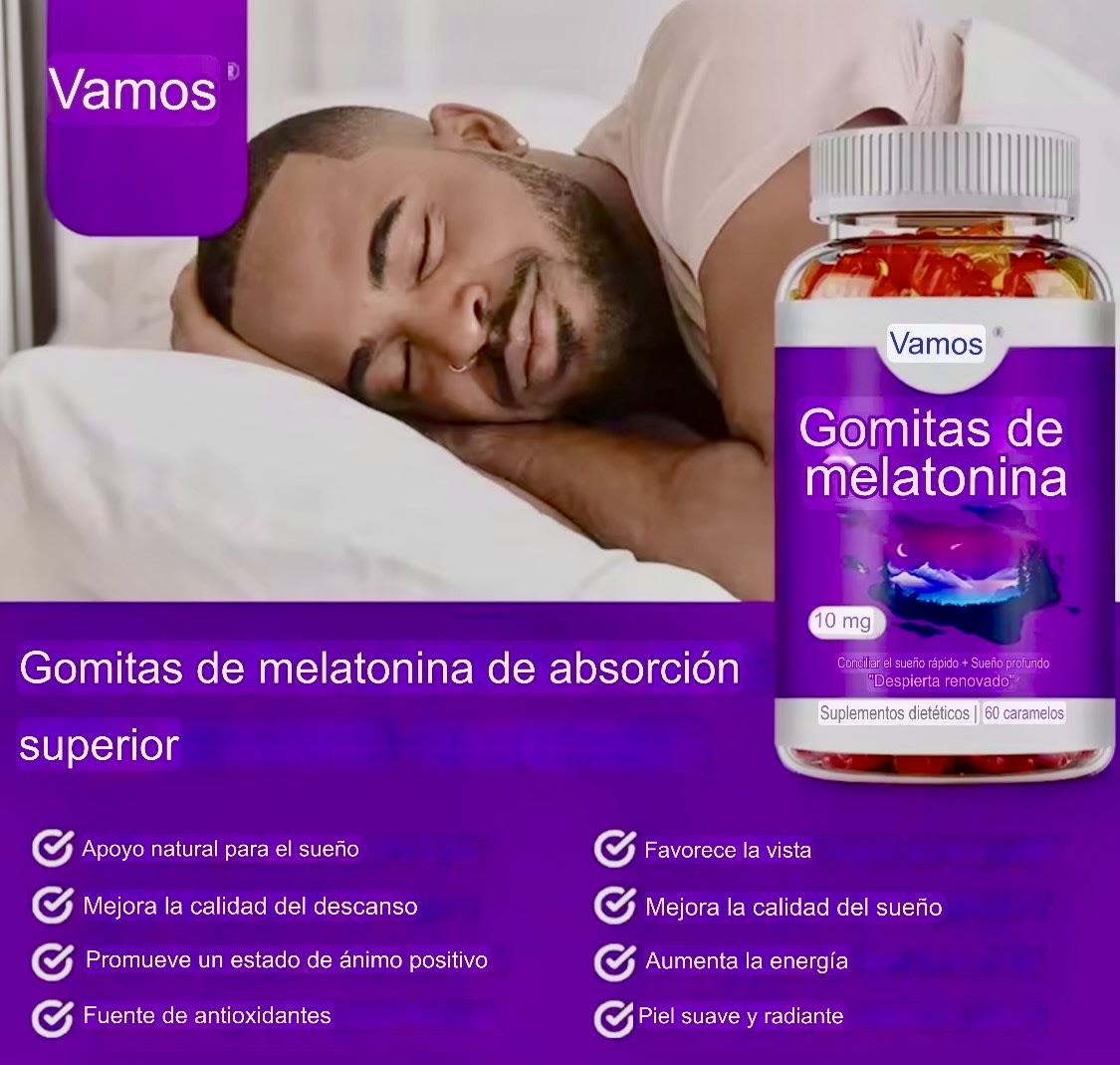 MELATONINA 30 GOMITAS 10 MG. GOMAS DAITEA NIÑOS Y ADULTOS DUERME BIEN3
