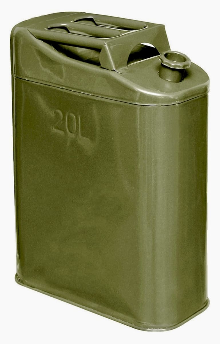 BIDON METALICO 20 LITROS PARA COMBUSTIBLE BENCINA O DIESEL.2