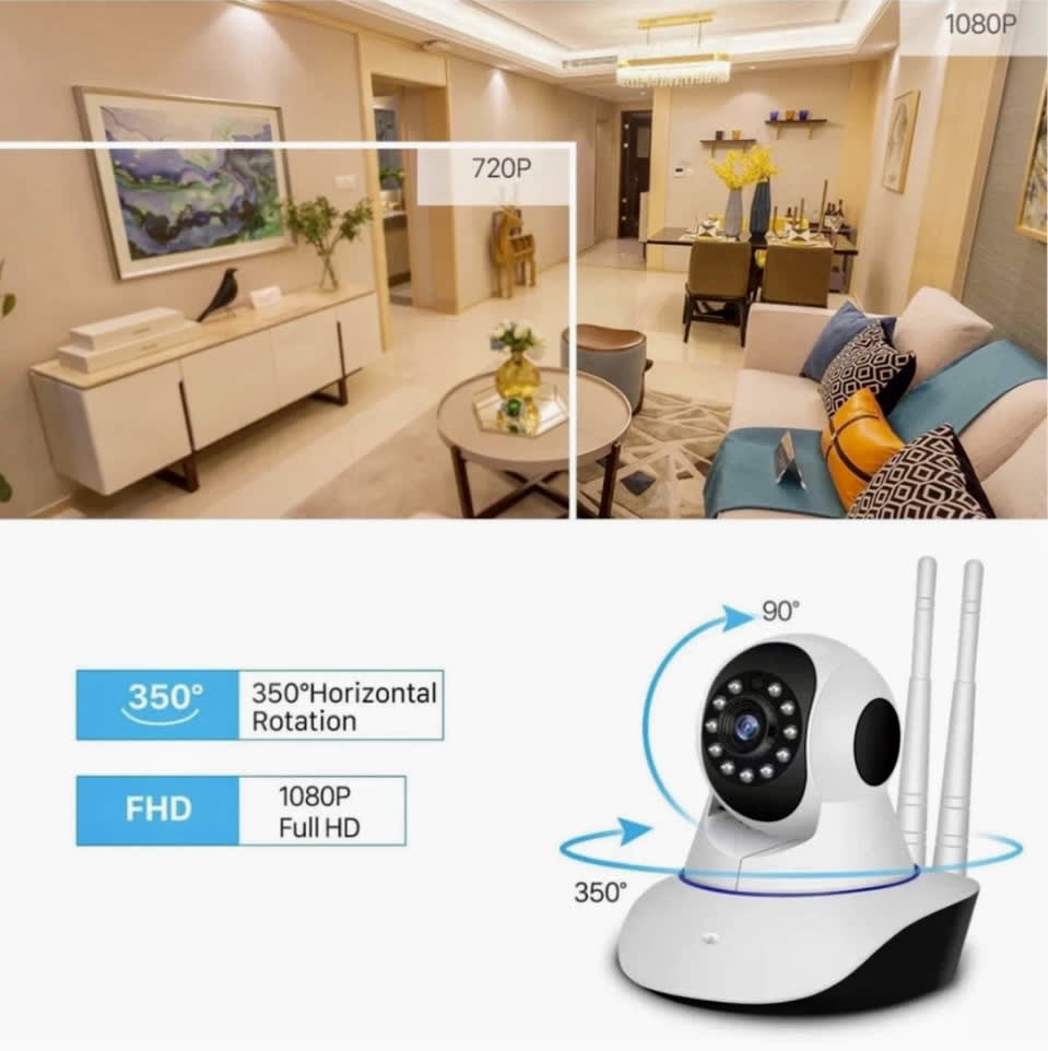 CAMARA WIFI SEGURIDAD 3 ANTENAS IP AUDIO HD JK-R5  7787394