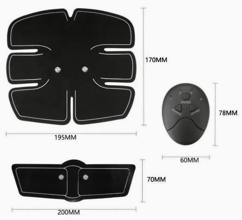 KIT ELECTROFISICO CON ELECTRODOS MUSCULATURA ABDOMEN 2280023