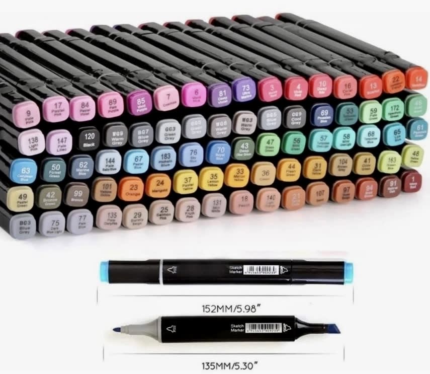 SET 80 MARCADORES DOBLE PUNTA TOUCH SCHOOL 366662 49913  238403