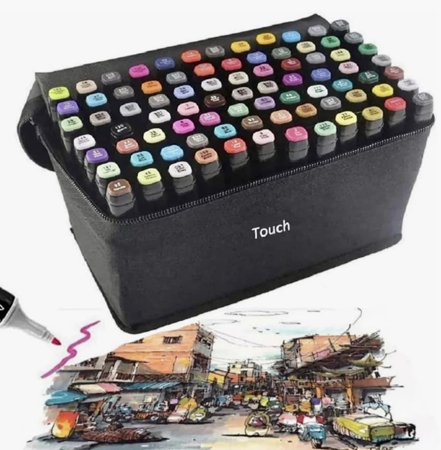 SET 80 MARCADORES DOBLE PUNTA TOUCH SCHOOL 366662 49913  238405