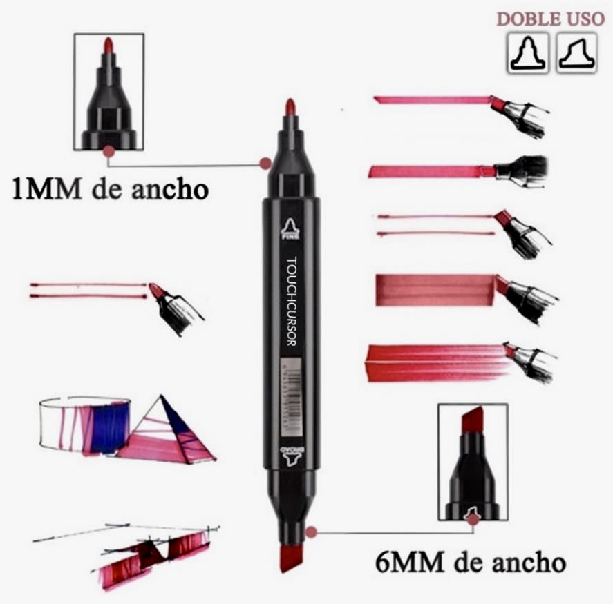 SET 80 MARCADORES DOBLE PUNTA TOUCH SCHOOL 366662 49913  238409